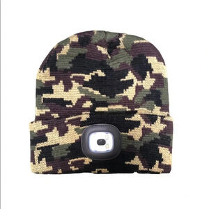 LED LIGHT CAMOUFLAGE BEANIE